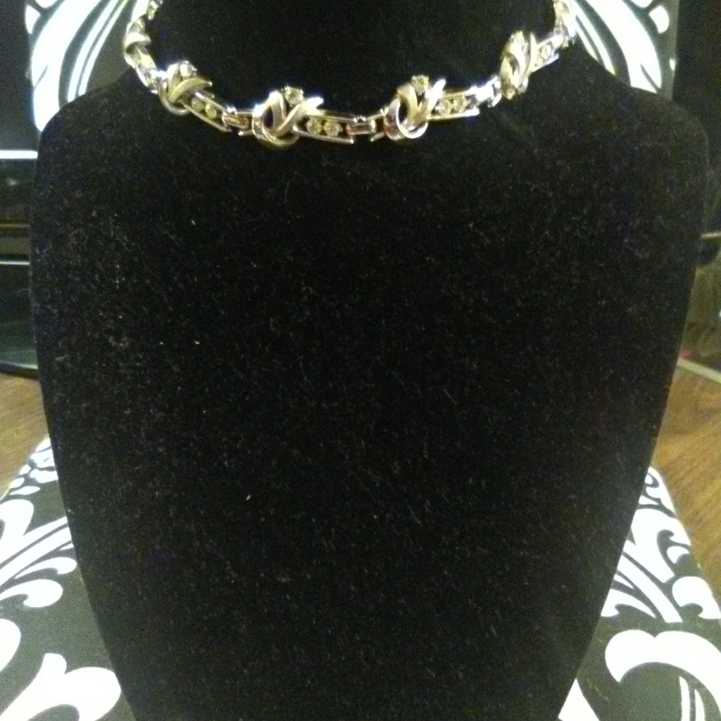 Sperry Silver Choker With Rhinestones